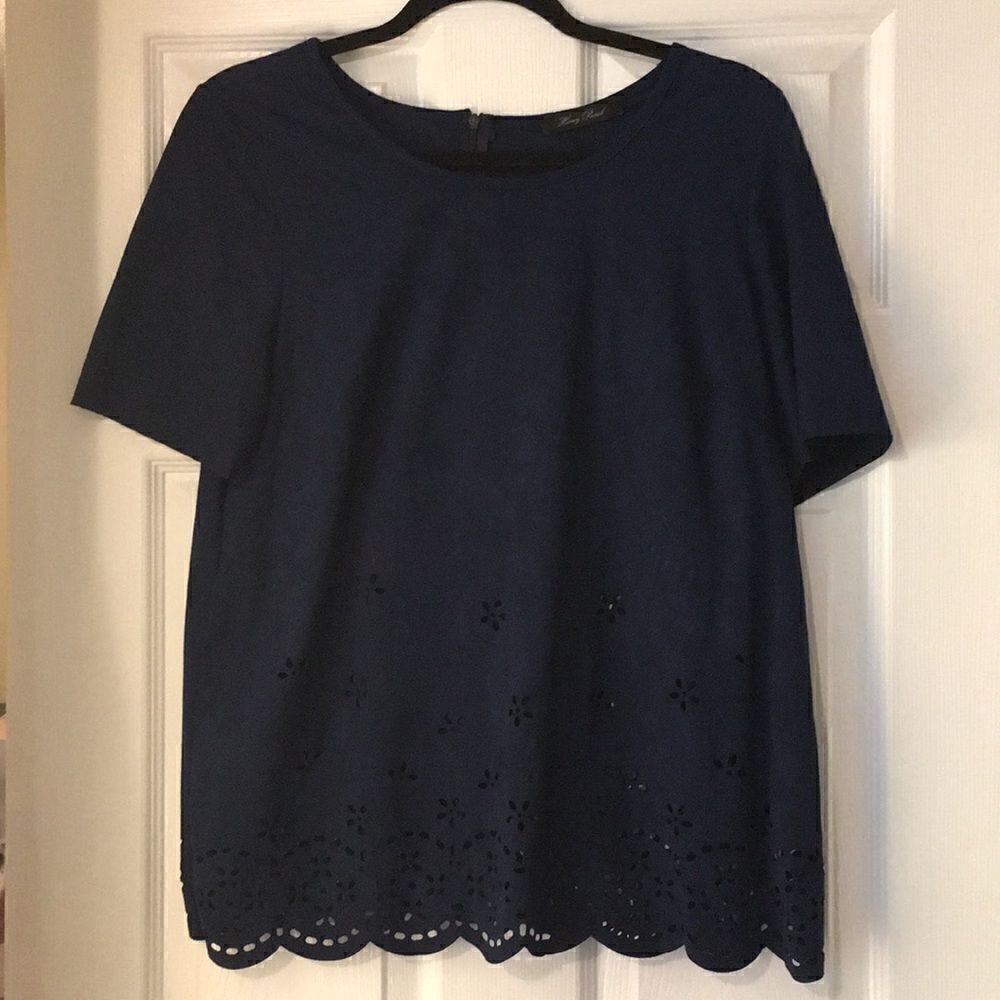 HONEY PUNCH faux suede shirt